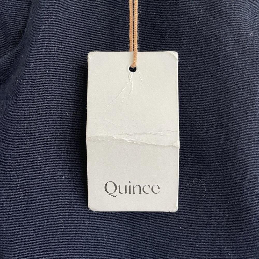 Quince Navy Blue Men's Organic Cotton Stretch Chinos Tapered Pants Size 30-30 - Picture 2 of 6
